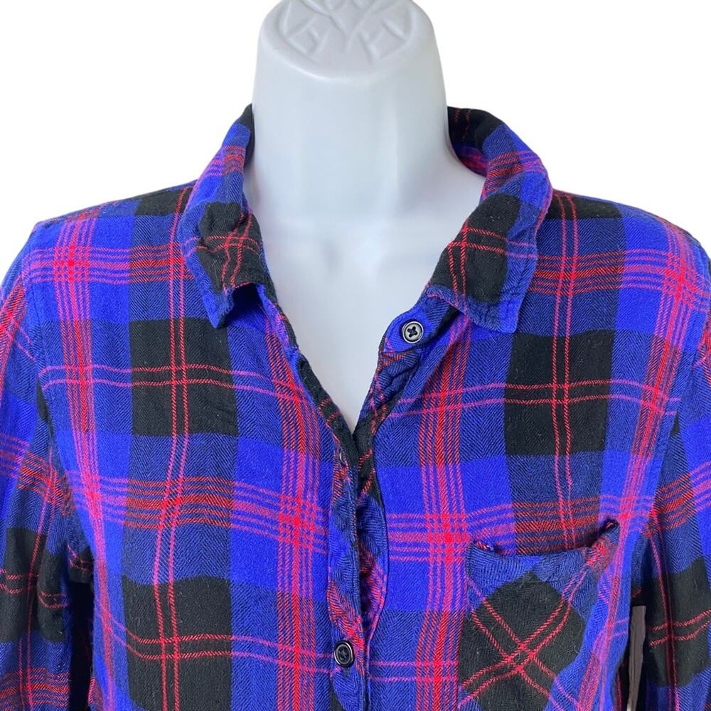 Rails Flannel Button Up Shirt Size Small Blue Bla… - image 2